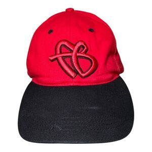 Vintage Y2K FUBU Red Black Adjustable Strap back Baseball Hat Cap Embroidered